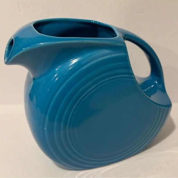 Vintage Fiesta Ware Turquoise Pitcher - Picture 4 of 7